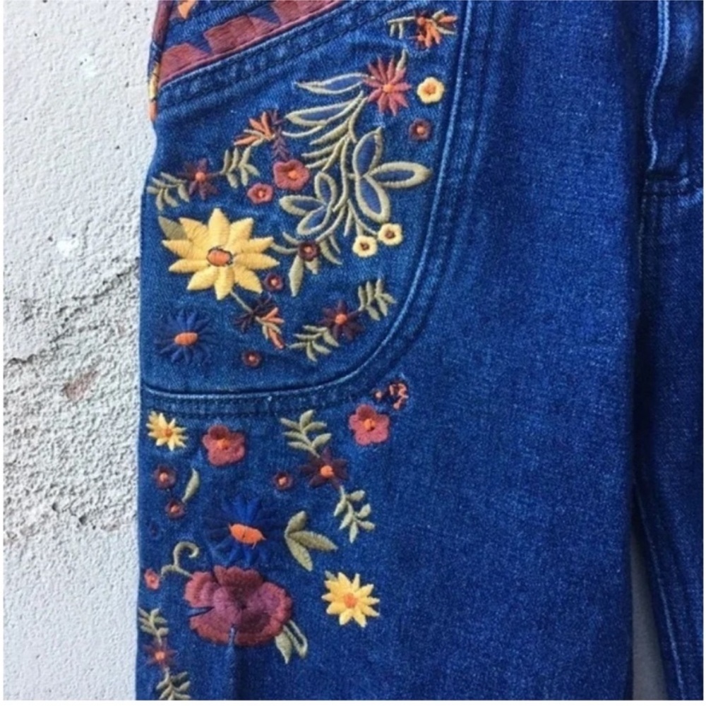 Spell And The Gypsy Collective X Free People Wanderlust Embroidered Jeans NWT - Picture 7 of 14